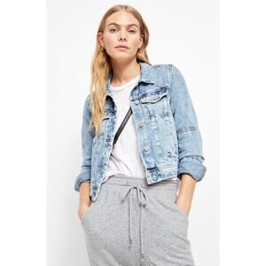 Free People Rumors Denim Jacket Light Indigo Jean Jacket Size Medium